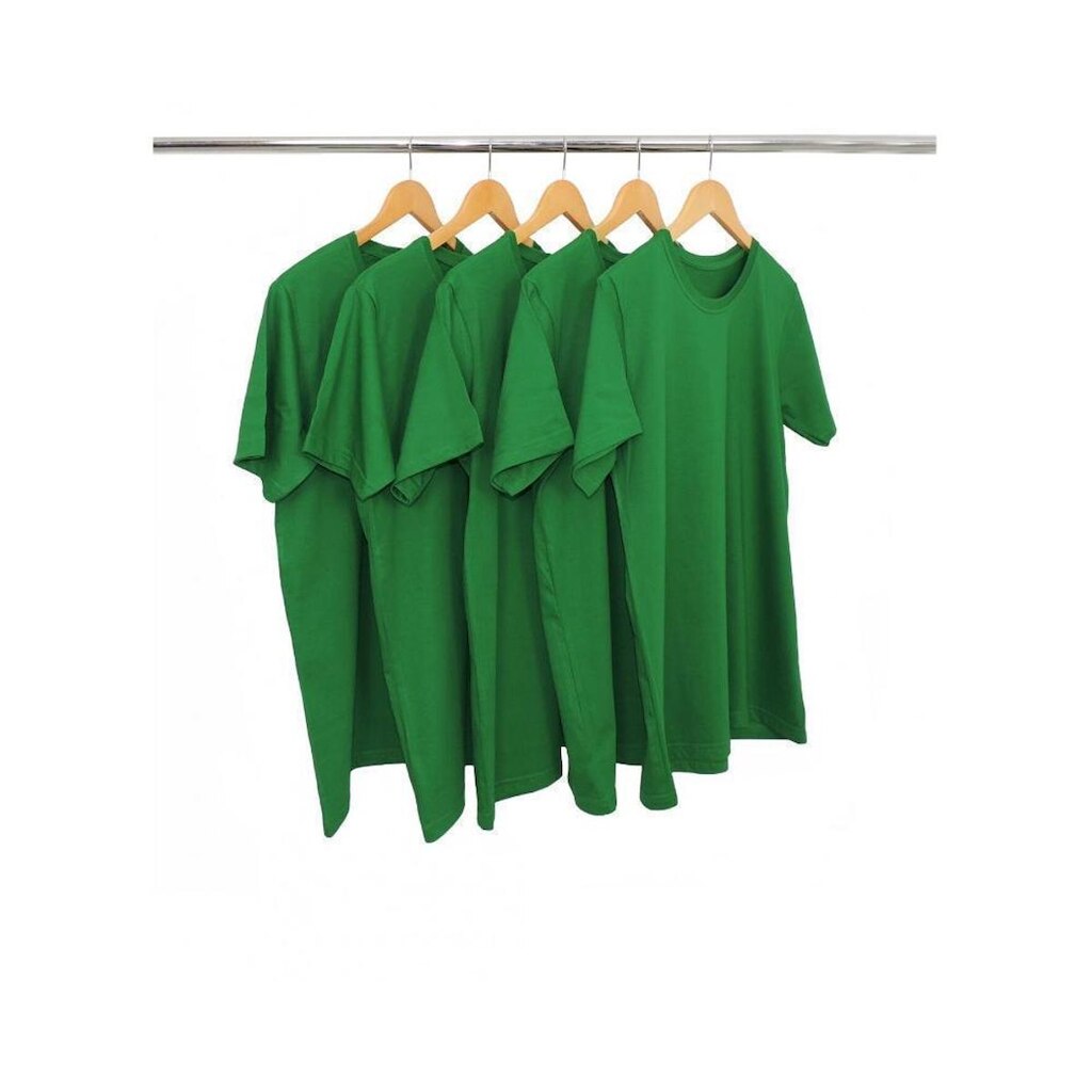 Kit 5 Camisetas Masculinas de Algodão Premium Básica Lisa