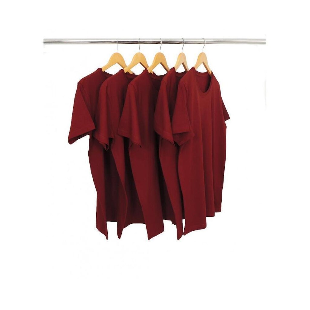 Kit 5 Camisetas Masculinas de Algodão Premium Básica Lisa