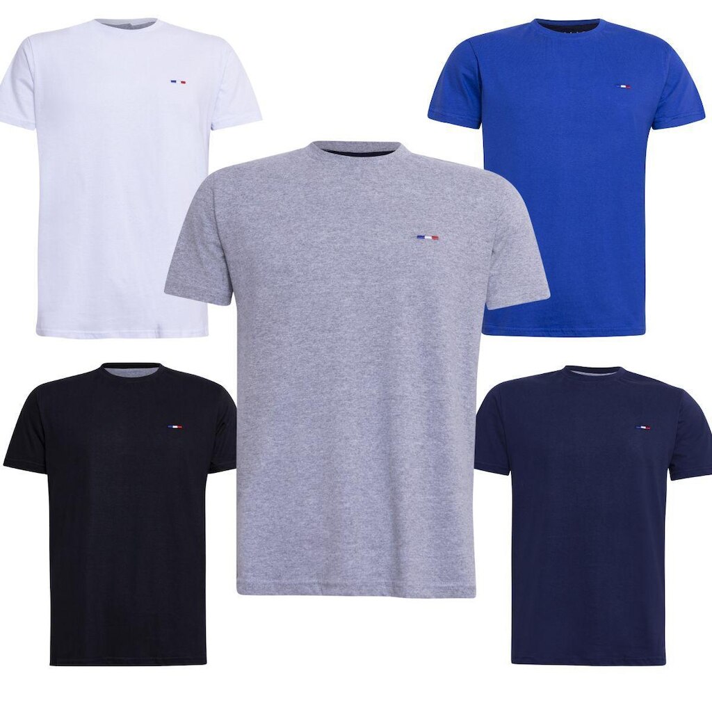 Kit 5 Camisetas Masculinas Industrie no Estilo Clássico Básica Algodão Premium