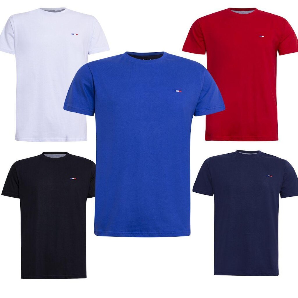 Kit 5 Camisetas Masculinas Industrie no Estilo Clássico Básica Algodão Premium