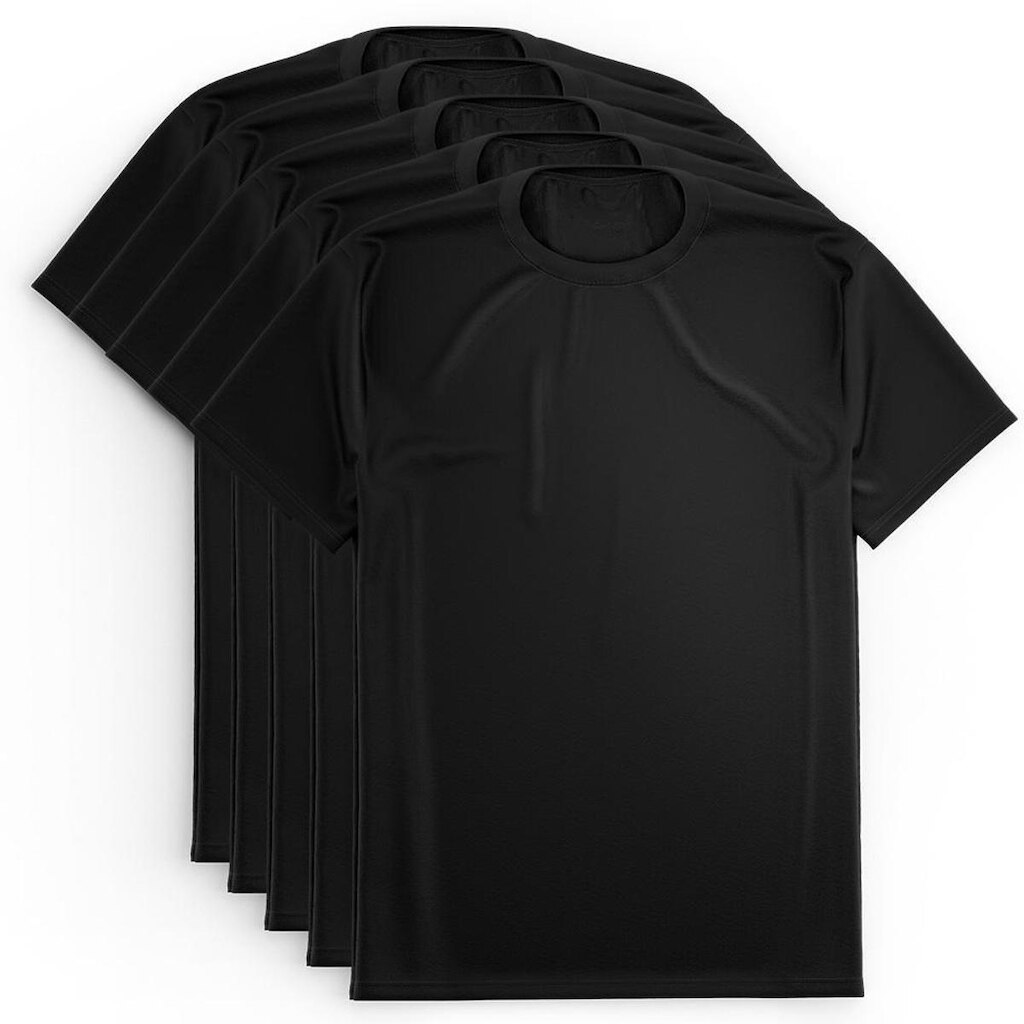 Kit 5 Camisetas Via Basic Dry Academia Proteção Solar UV Masculina