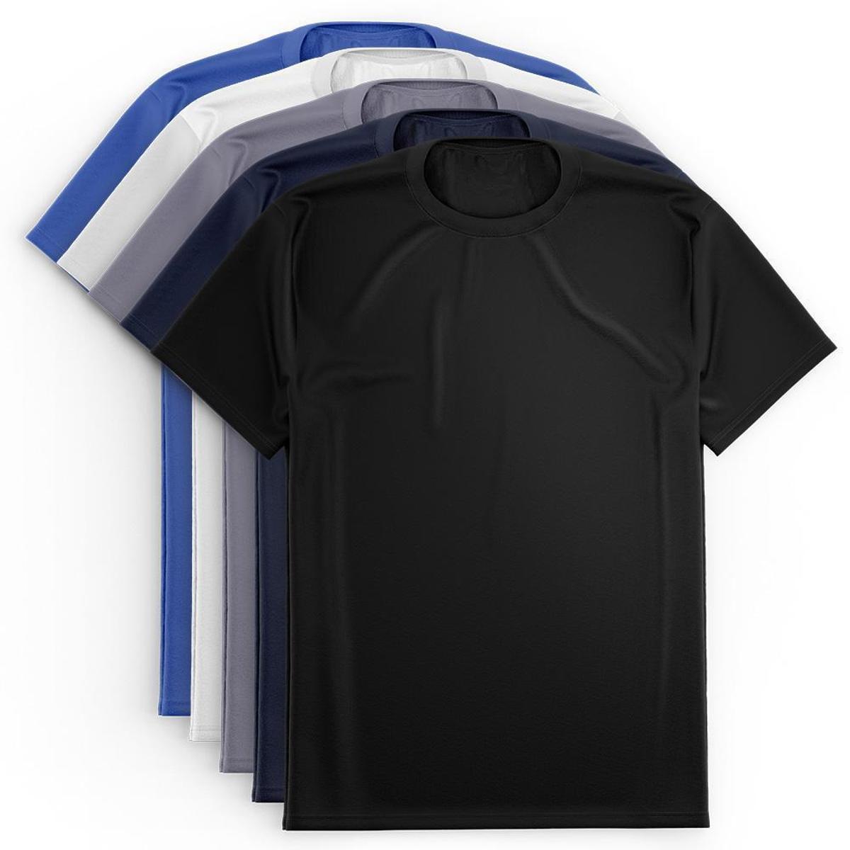 Kit 5 Camisetas Via Basic Dry Academia Proteção Solar UV Masculina Menor preço em Kit 5 Camisetas Via Basic Dry Academia Proteção Solar UV Masculina