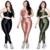 KIT 5 Conjunto Top e Calça Plus Size New Zig 3D Bella Fiore Bojo Compressão Academia Moda Fitness - Sortido