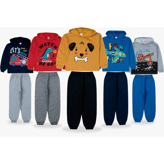 Kit 5 Conjuntos Moletom Infantil Masculino Inverno Menino - Azul é ruim? Kit 5 Conjuntos Moletom Infantil Masculino Inverno Menino - Azul é boa?