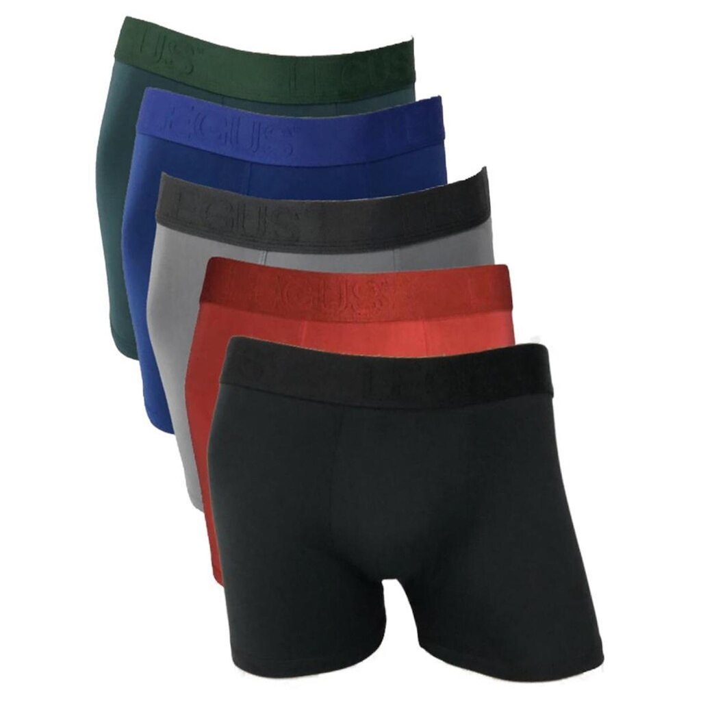 Kit 5 Cuecas Box Boxer Em Microfibra Lisa Infantil