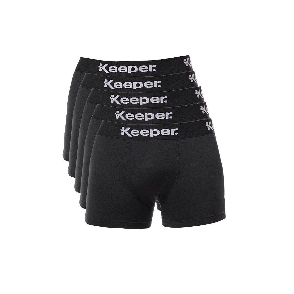 Kit 5 Cuecas Boxer Microfibra Masculina Keeper Básica Box