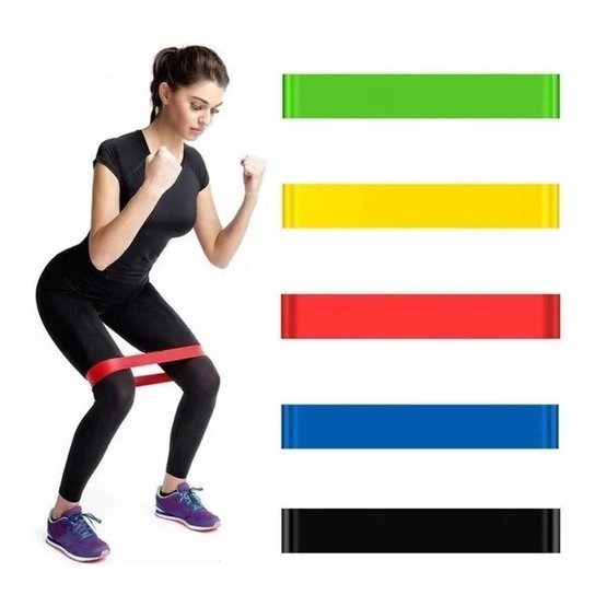 Kit 5 Faixas Elásticas Band Para Exercícios Em Casa E Academia - Colorido Menor preço em Kit 5 Faixas Elásticas Band Para Exercícios Em Casa E Academia - Colorido