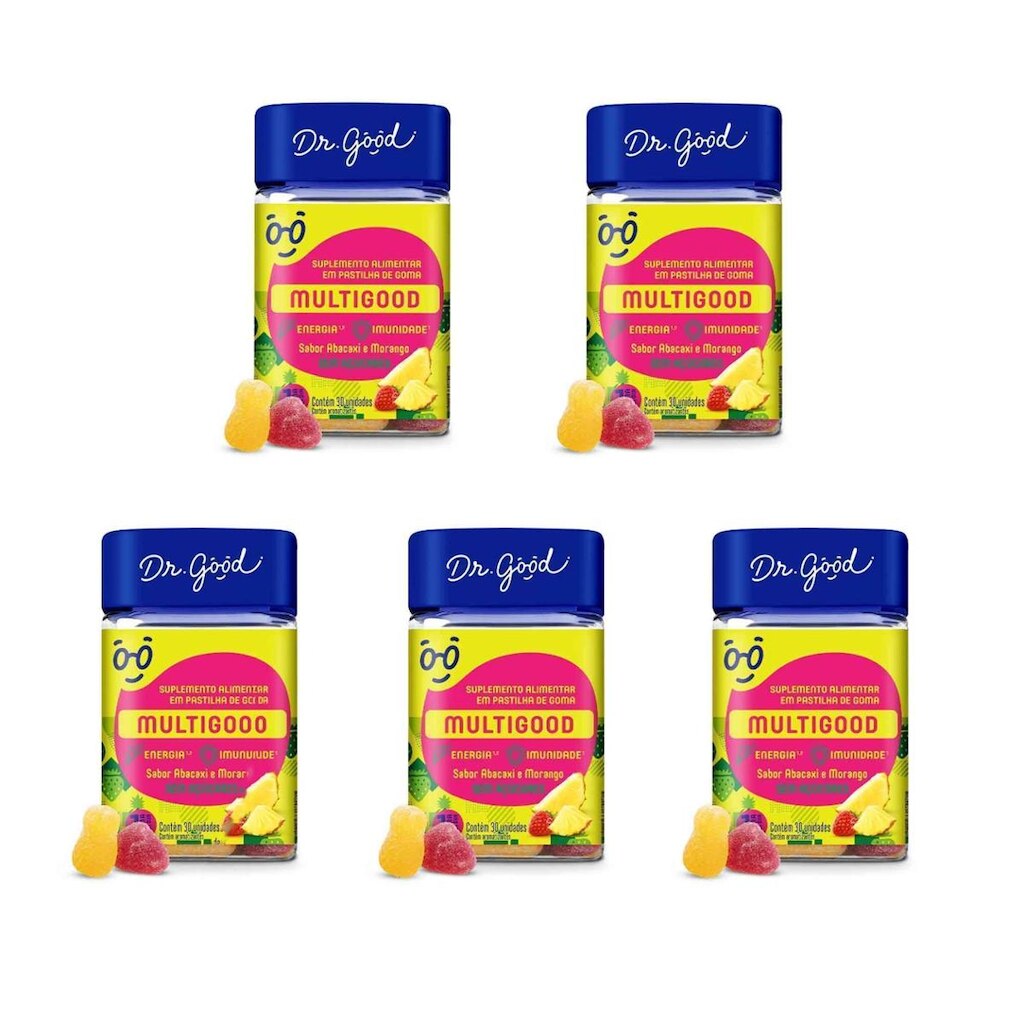 Kit 5 Fini Multivitaminico Multigood 5x30 Gomas Dr Good