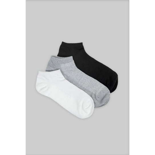 Kit 5 Pares Meias Sapatilha Cano Curto Masculina Esportiva Lisa - Sortido Menor preço em Kit 5 Pares Meias Sapatilha Cano Curto Masculina Esportiva Lisa - Sortido