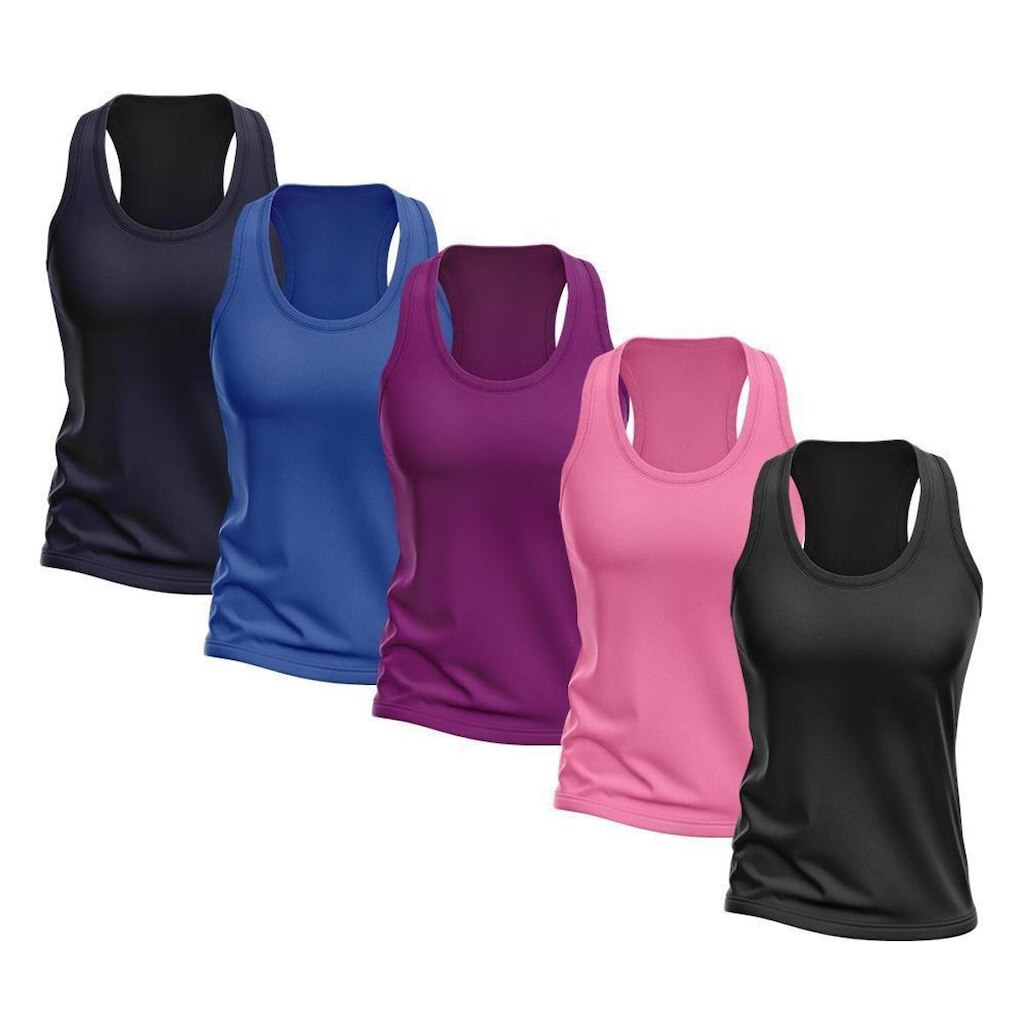 Kit 5 Regata Good Look Nadador Dry Proteção Solar UV Feminina