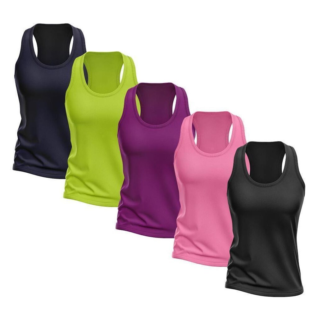 Kit 5 Regata Good Look Nadador Dry Proteção Solar UV Feminina