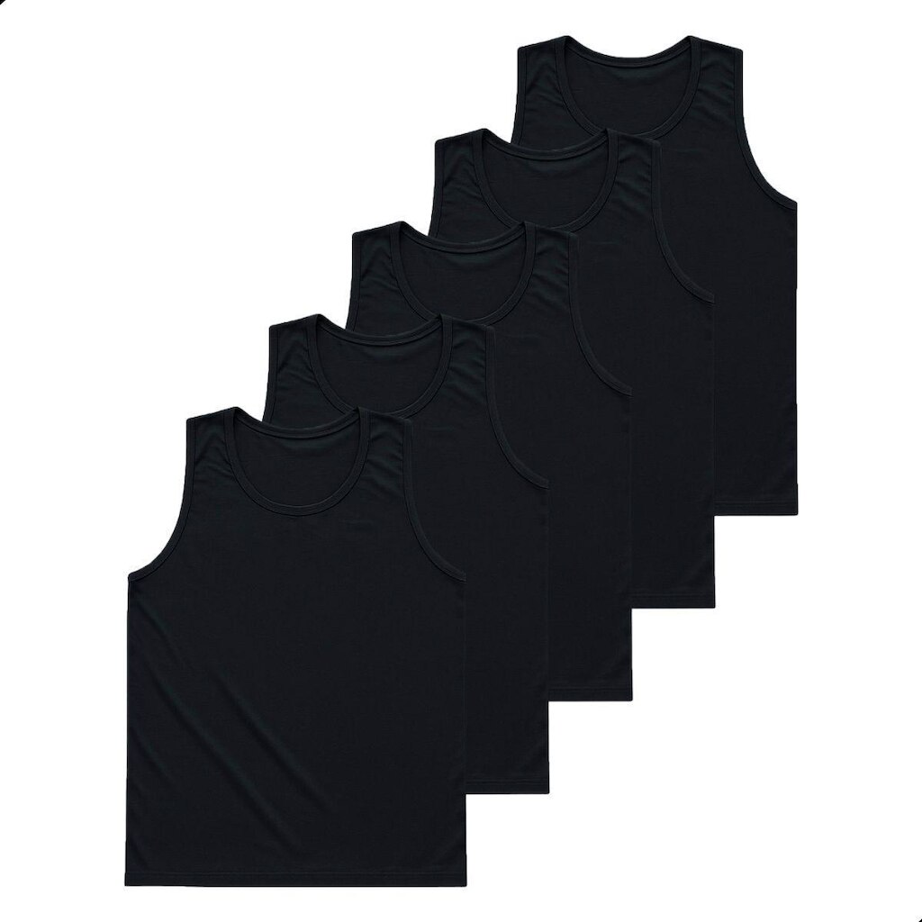 Kit 5 Regatas Básicas Masculina Dry Lisa Tradicional Poliéster Confortável Treino