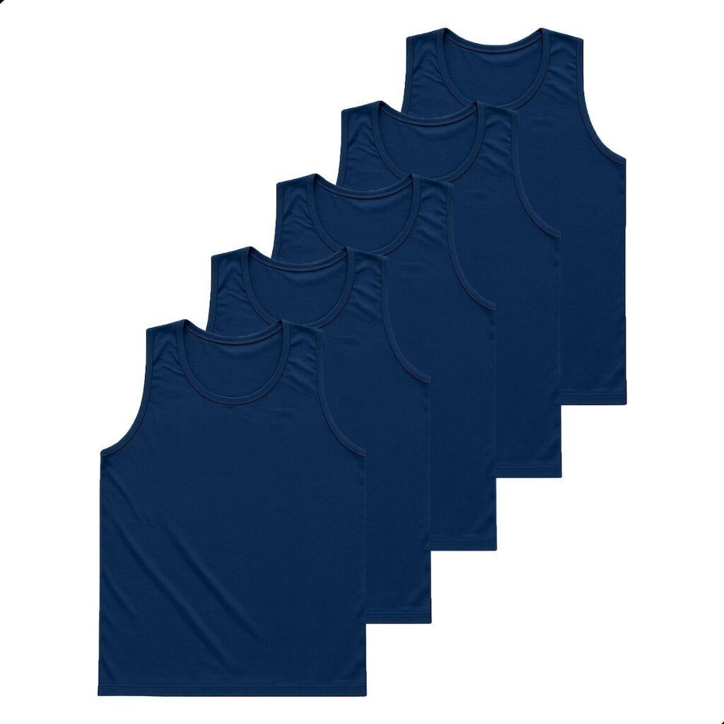 Kit 5 Regatas Básicas Masculina Dry Lisa Tradicional Poliéster Confortável Treino