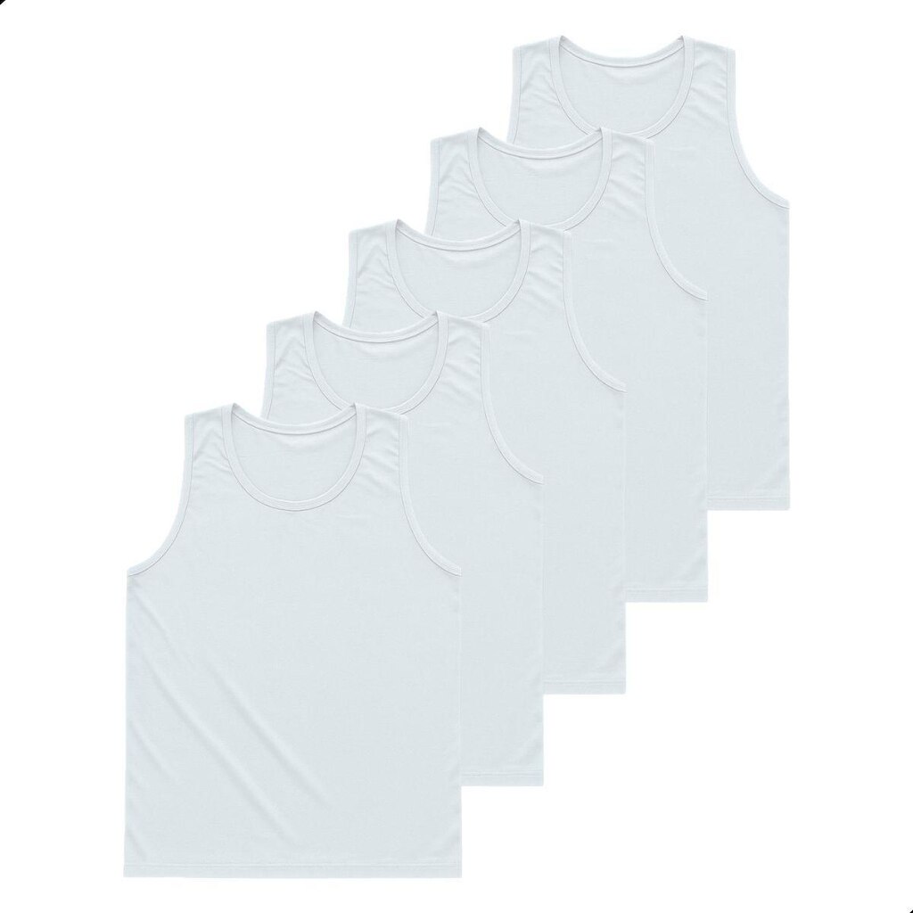 Kit 5 Regatas Básicas Masculina Dry Lisa Tradicional Poliéster Confortável Treino