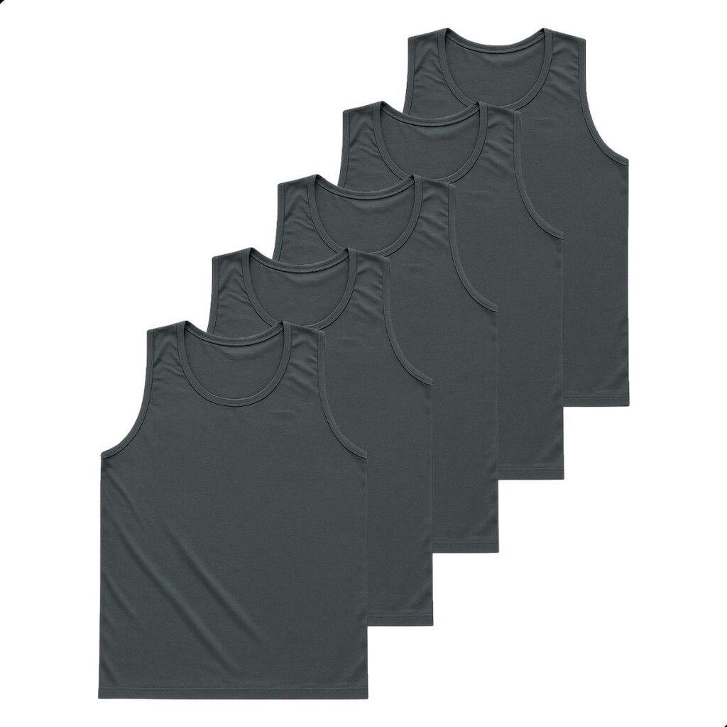 Kit 5 Regatas Básicas Masculina Dry Lisa Tradicional Poliéster Confortável Treino