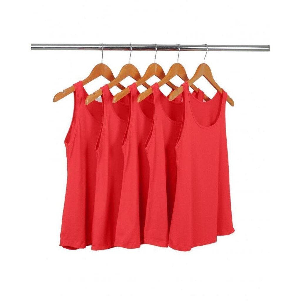 Kit 5 Regatas Femininas De Algodão Premium Básica Lisa