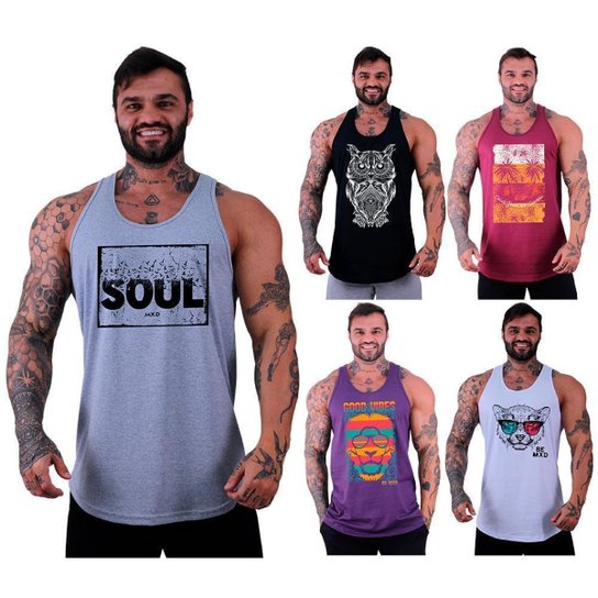 Kit 5 Regatas Longline Cavada Masculina MXD Conceito Sport Fitness Academia Musculação - Cinza+Preto é ruim? Kit 5 Regatas Longline Cavada Masculina MXD Conceito Sport Fitness Academia Musculação - Cinza+Preto é boa?