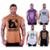 Kit 5 Regatas Longline Machão Com Touca Masculina MXD Conceito Academia Fitness - Marrom+Branco