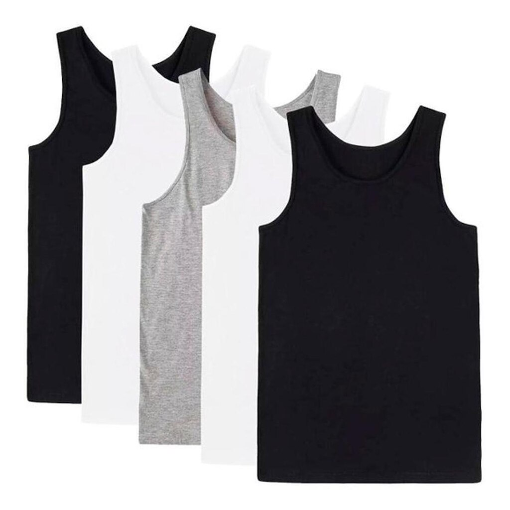 Kit 5 Regatas Masculina Camiseta Lisa Básica Algodão