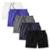 Kit 5 Short Masculino Bermuda Praia Verão Treino Esporte Mauricinho Tactel - Preto+Branco