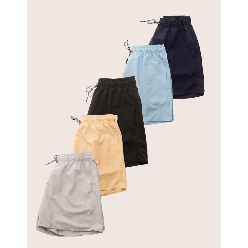 Kit 5 Short Masculino Tactel Elastano Bermuda Academia Praia
