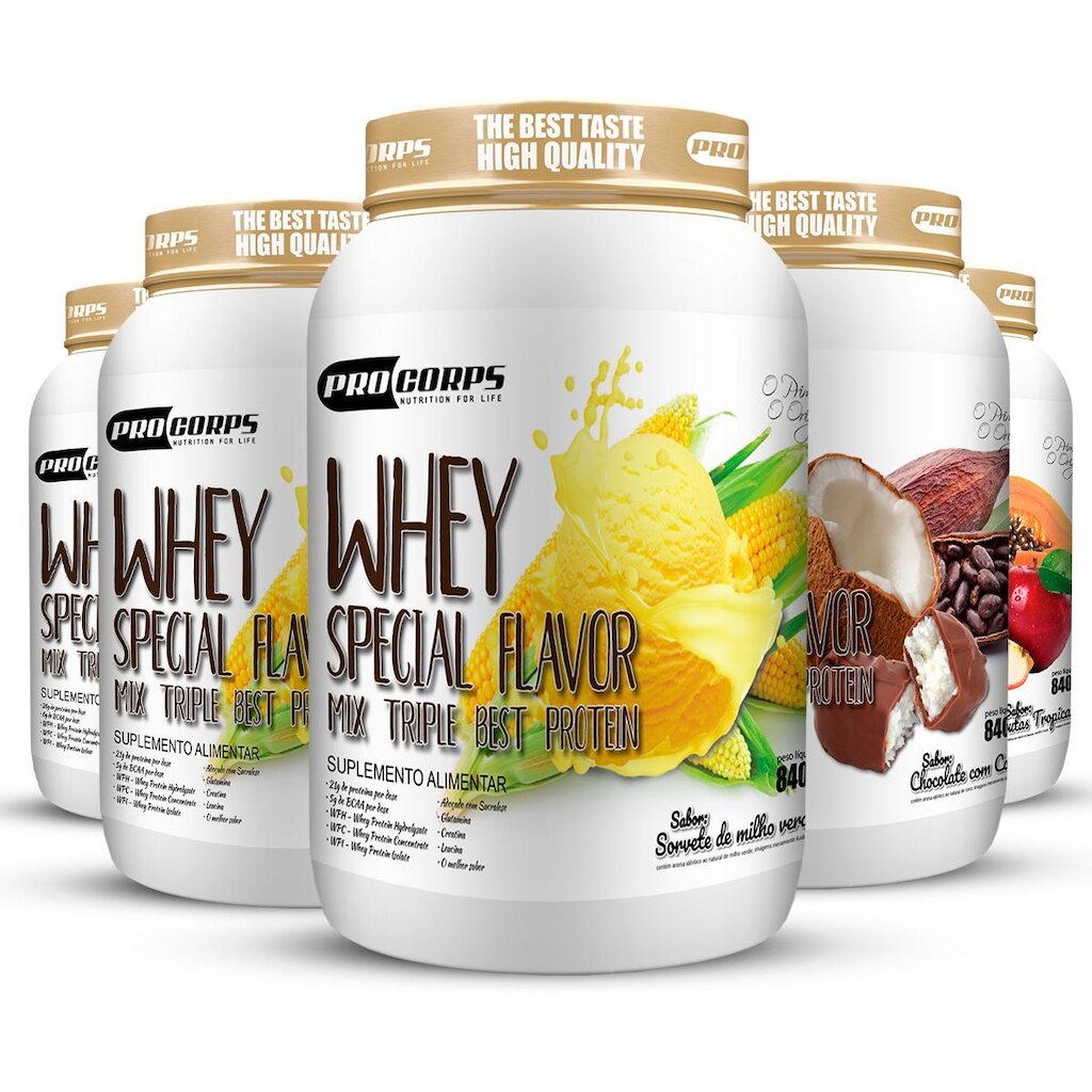Kit 5 Whey Protein Special Flavor 840g