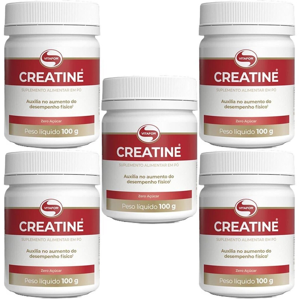Kit 5X Creatine Monohidratada - 100g - Vitafor