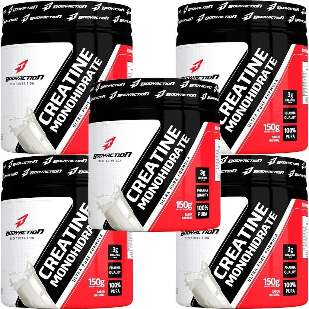 Kit 5X Creatine Monohydrate - 150g - BodyAction