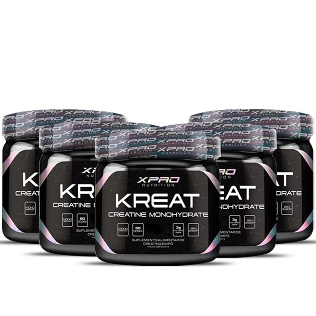 Kit 5x Da Melhor Creatina Kreat 150g - XPro Nutrition