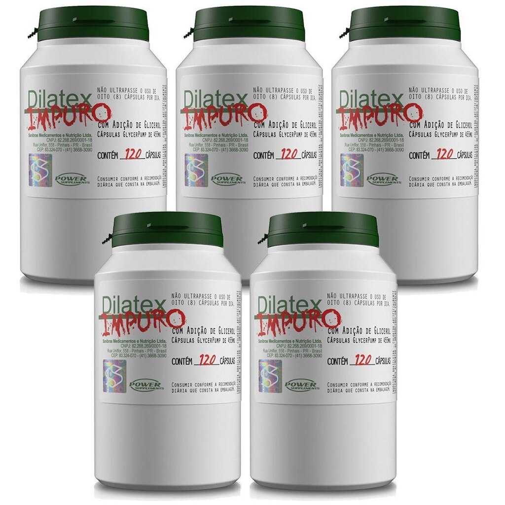 Kit 5X Dilatex Impuro - 120 Cápsulas - Power Supplements