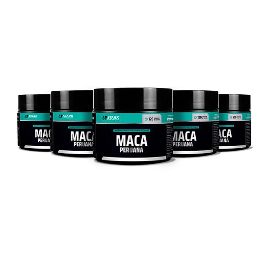 Kit 5x Maca Peruana Stark Supplements 120 Cápsulas Menor preço em Kit 5x Maca Peruana Stark Supplements 120 Cápsulas