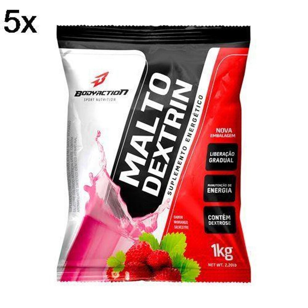 Kit 5X Malto Dextrin BodyAction - 1000g
