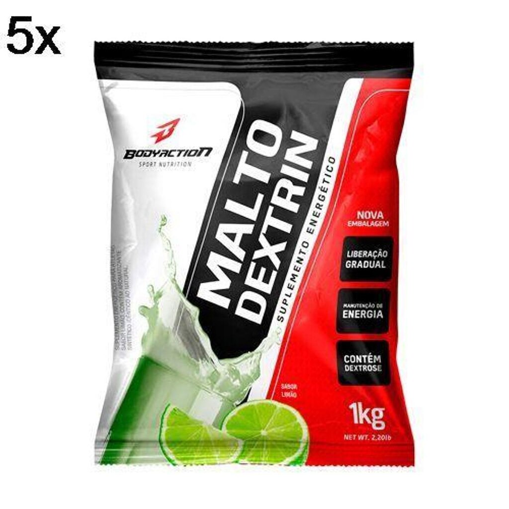 Kit 5X Malto Dextrin BodyAction - 1000g