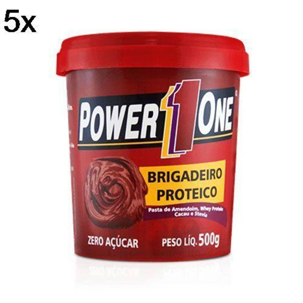 Kit 5X Pasta de Brigadeiro Proteico Power One - 500g
