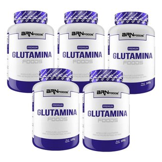 KIT 5x PREMIUM Glutamina 100g - BRN Foods