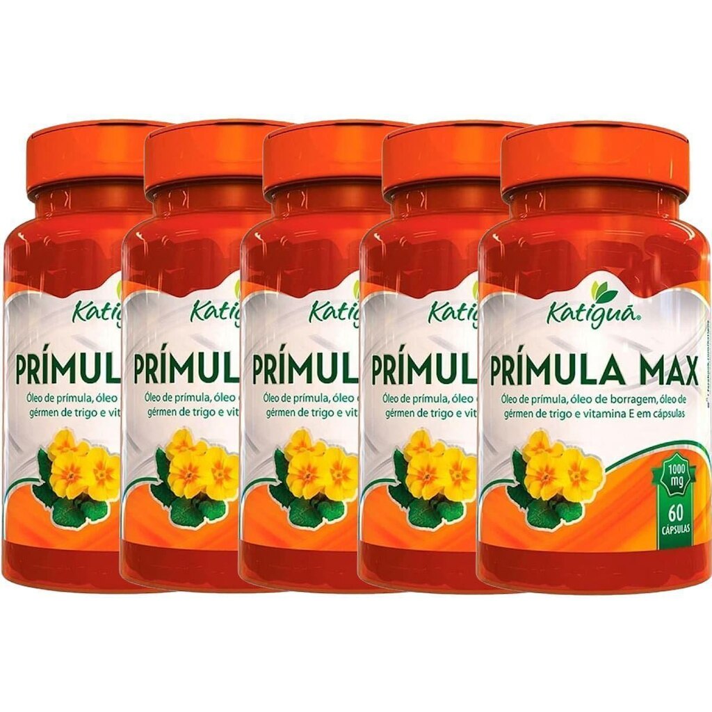 Kit 5X Prímula Max - 60 Cápsulas - Katiguá