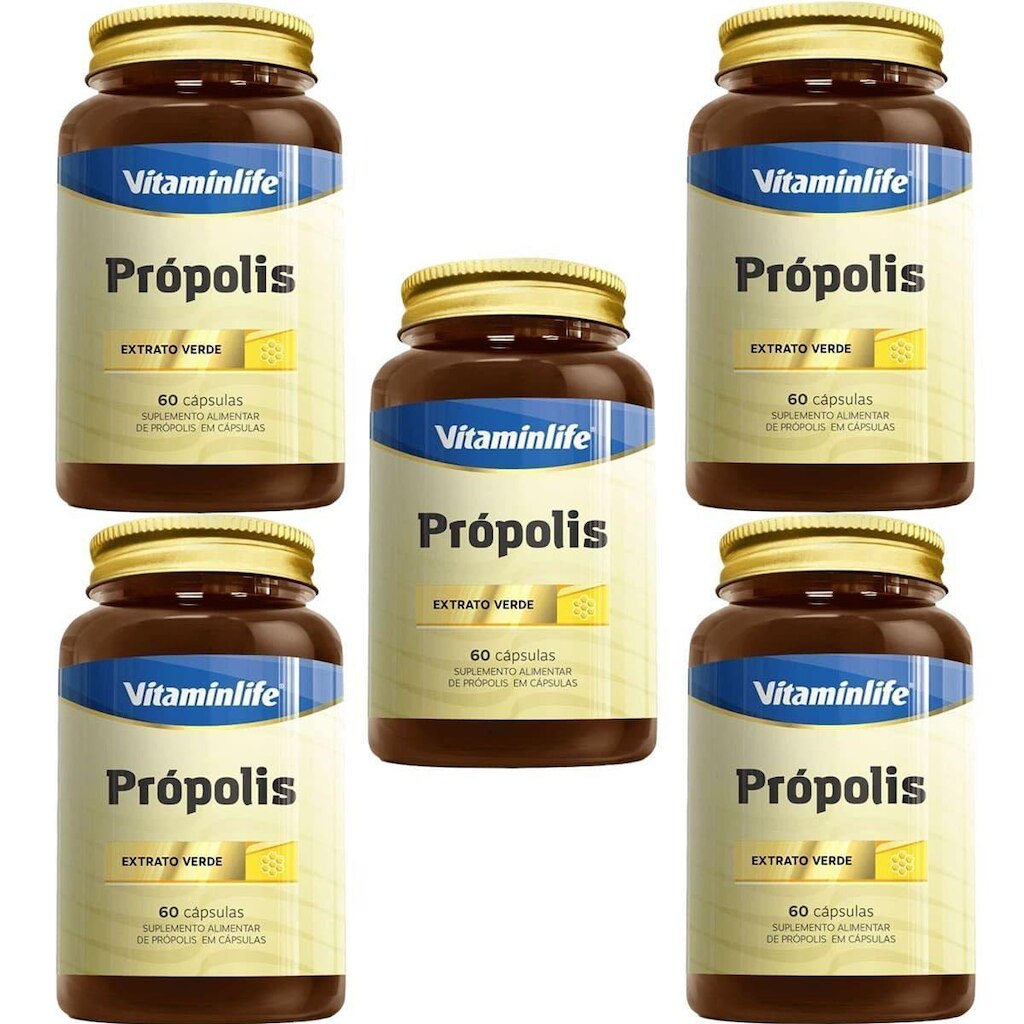 Kit 5X Própolis - 60 Cápsulas - Vitaminlife