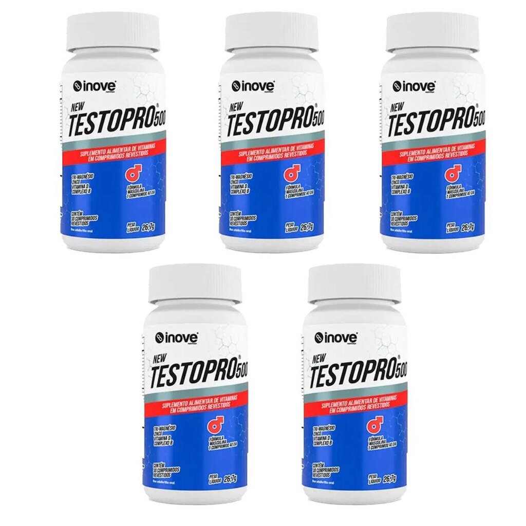 Kit 5x Testopro 500 Mg 5x30 comprimidos Ivone Nutrition