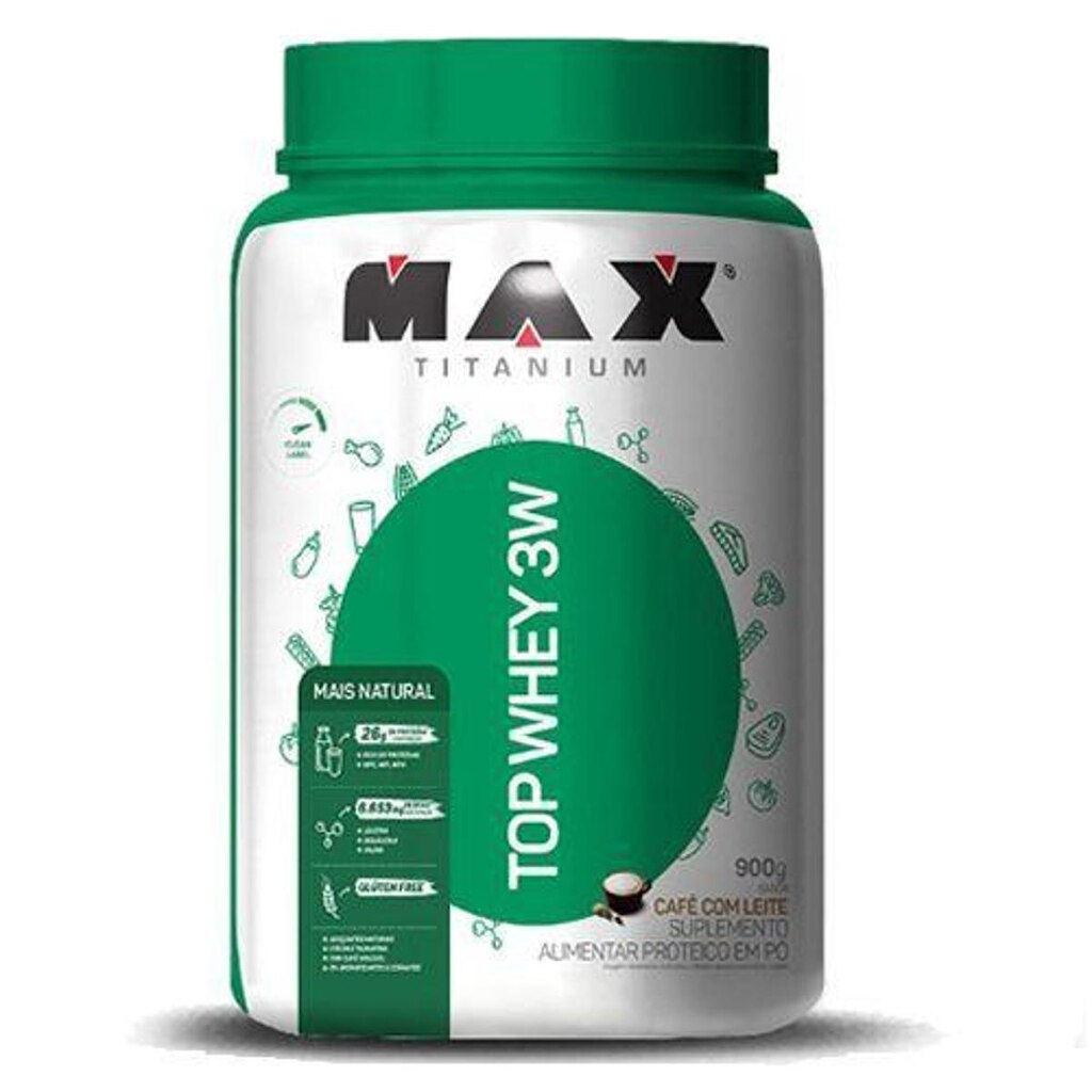 Kit 5X Top Whey 3W - 900g  - Max Titanium