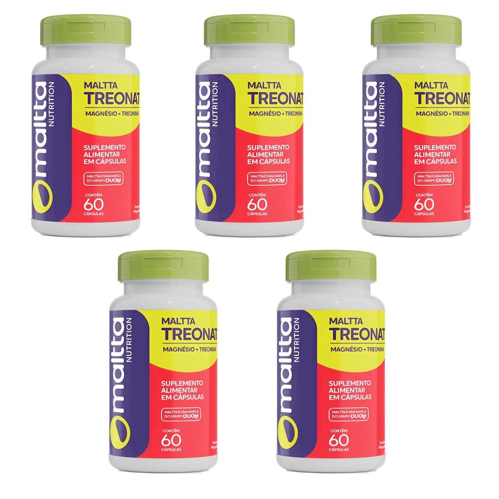 Kit 5x Treonat 5x60 cápsulas Maltta