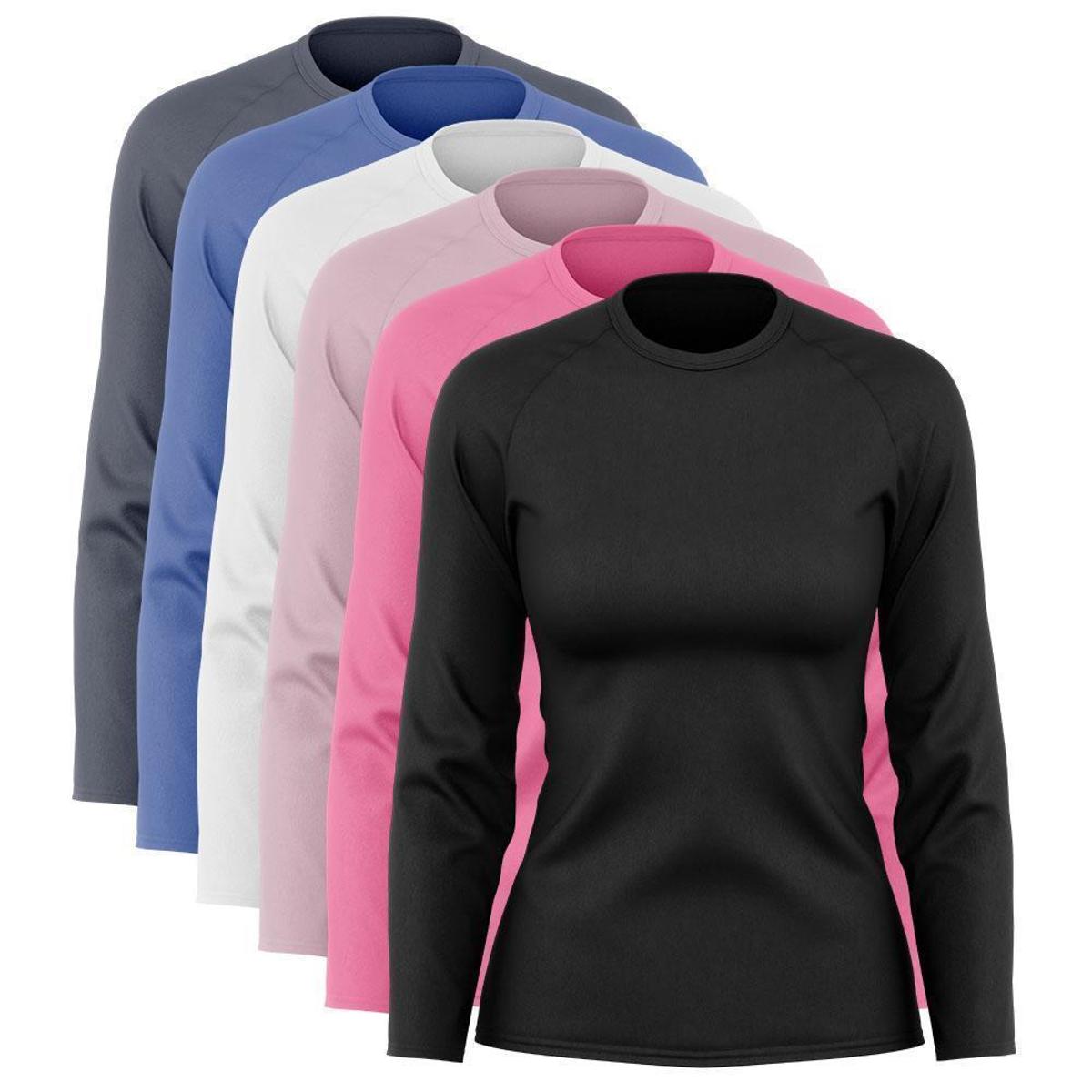 Blusa Uv Feminina Manga Longa em promoção na Netshoes!
