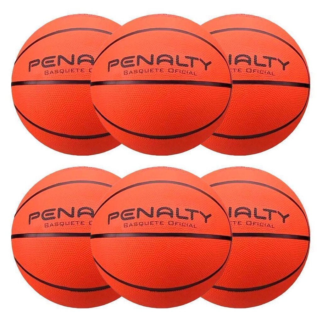 Kit 6 Bolas De Basquete Penalty Playoff Ix