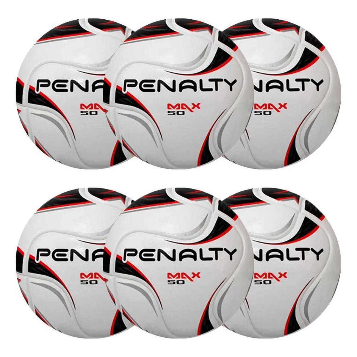 Kit 6 Bolas Futsal Penalty Max 50 Menor preço em Kit 6 Bolas Futsal Penalty Max 50