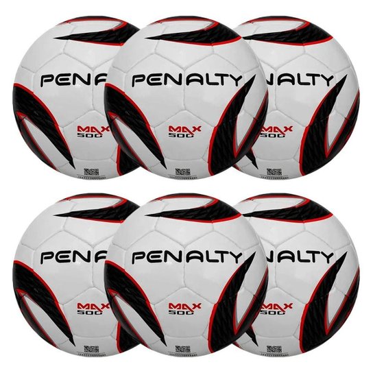 Kit 6 Bolas Futsal Penalty Max 500 Duotec