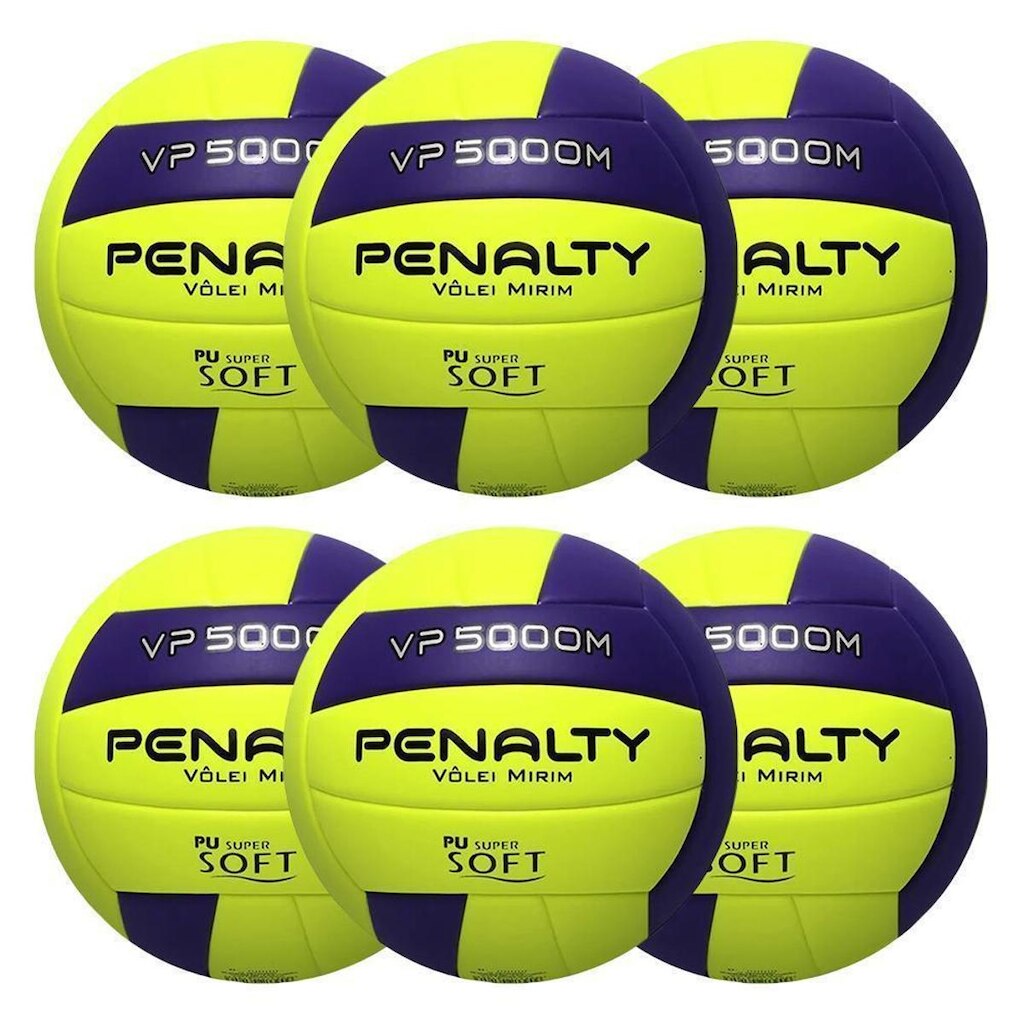 Kit 6 Bolas Vôlei Penalty Vp 5000 M X