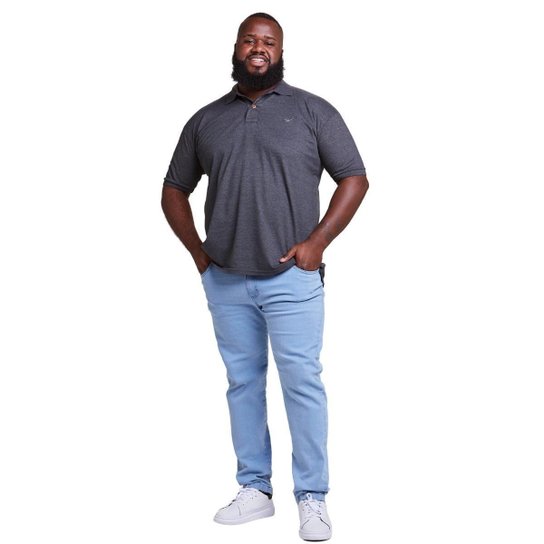 Kit 6 Camisa Polo Plus Size Masculina Piquet