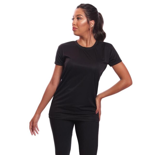 Kit 6 Camisetas Feminina Dry Manga Curta Proteção UV Slim Fit Básica Academia Treino Fitness