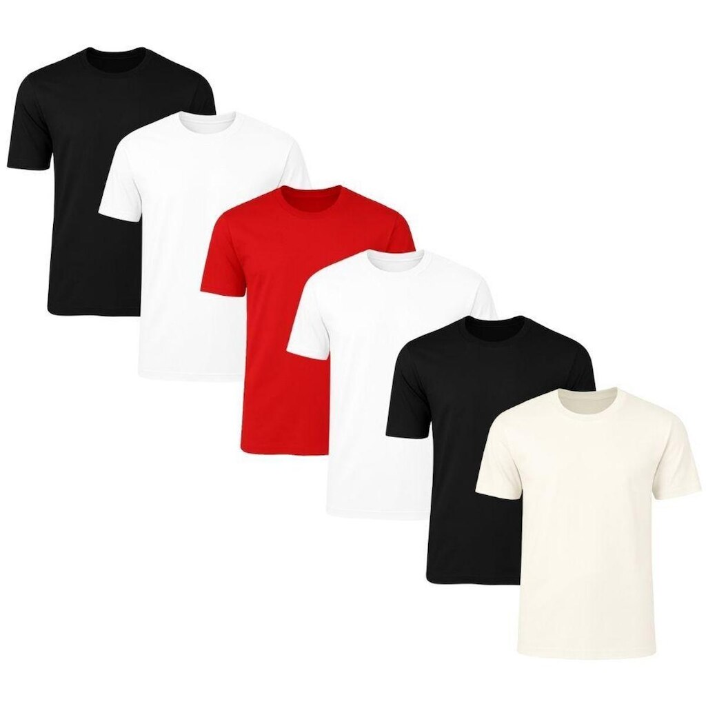 Kit 6 Camisetas Masculina Lisa Básica 100% Algodão 02
