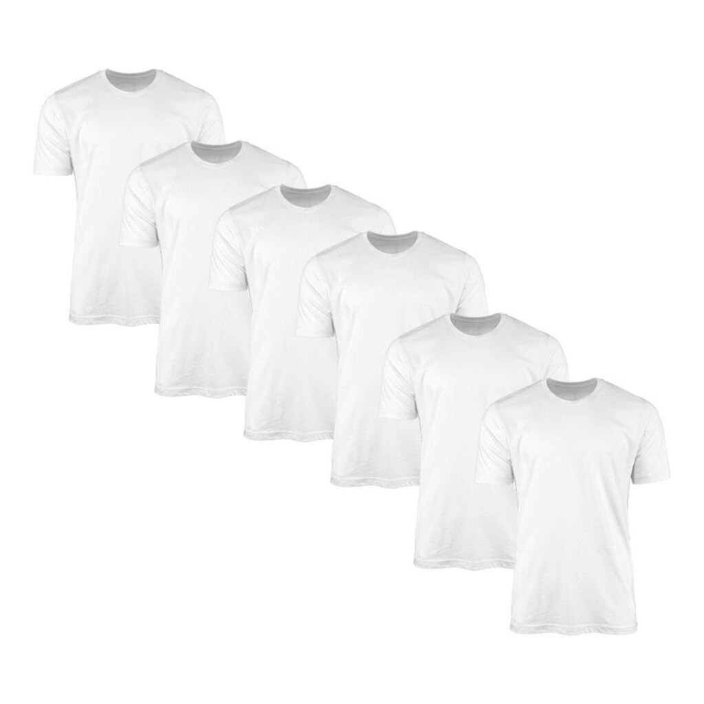 Kit 6 Camisetas Masculina Lisa Básica 100% Algodão 02