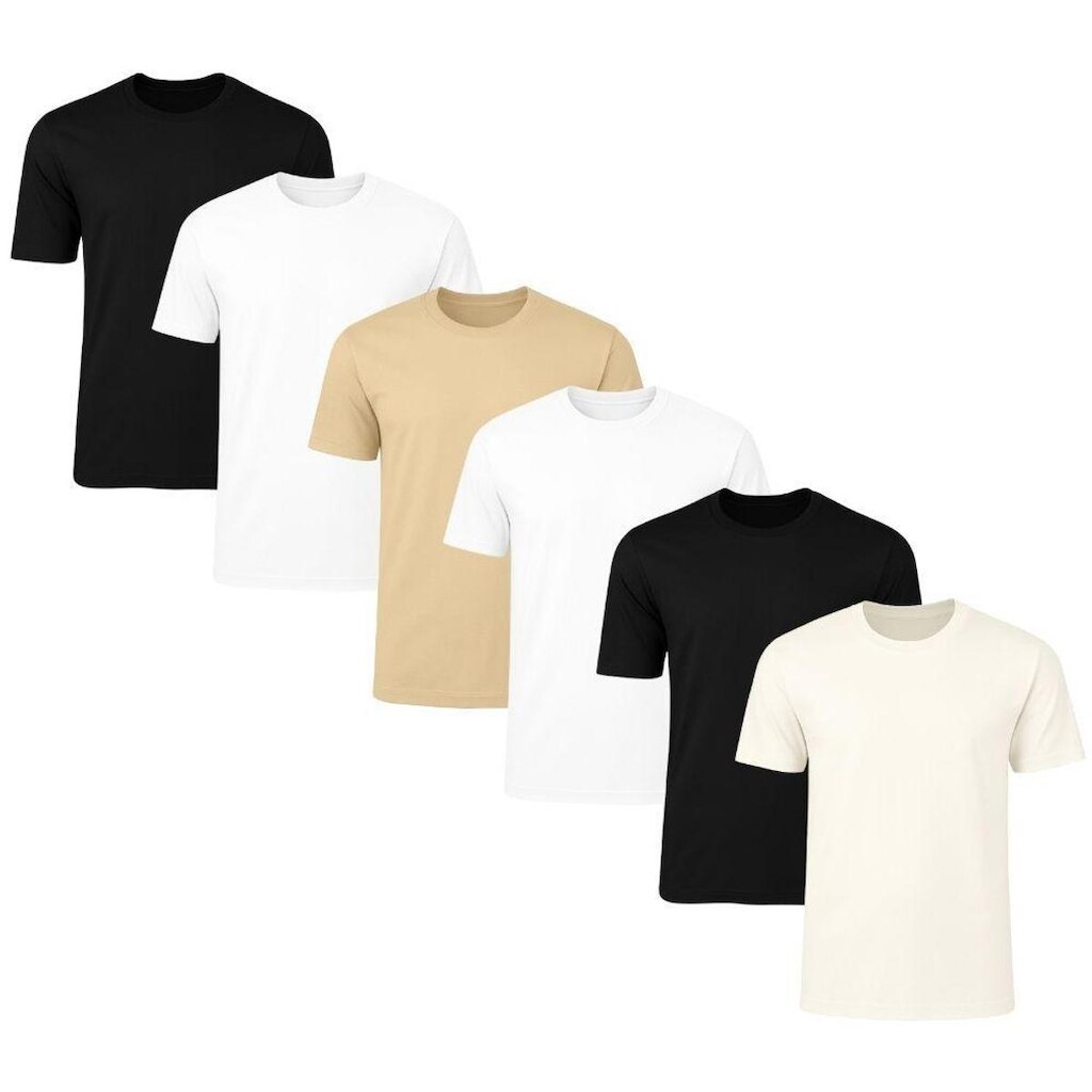 Kit 6 Camisetas Masculina Lisa Básica 100% Algodão 02